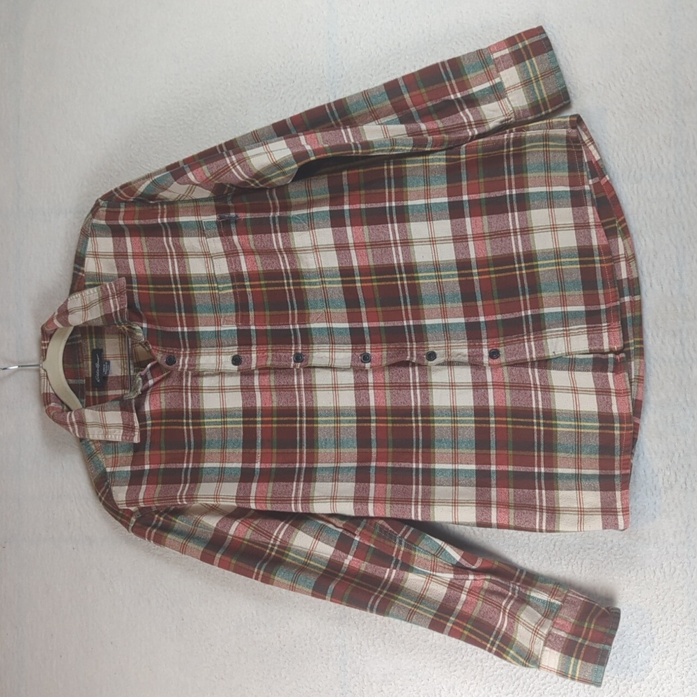 Eddie Bauer Men's Flannel Plaid Winter Long Sleeve Button Down Shirt Size M